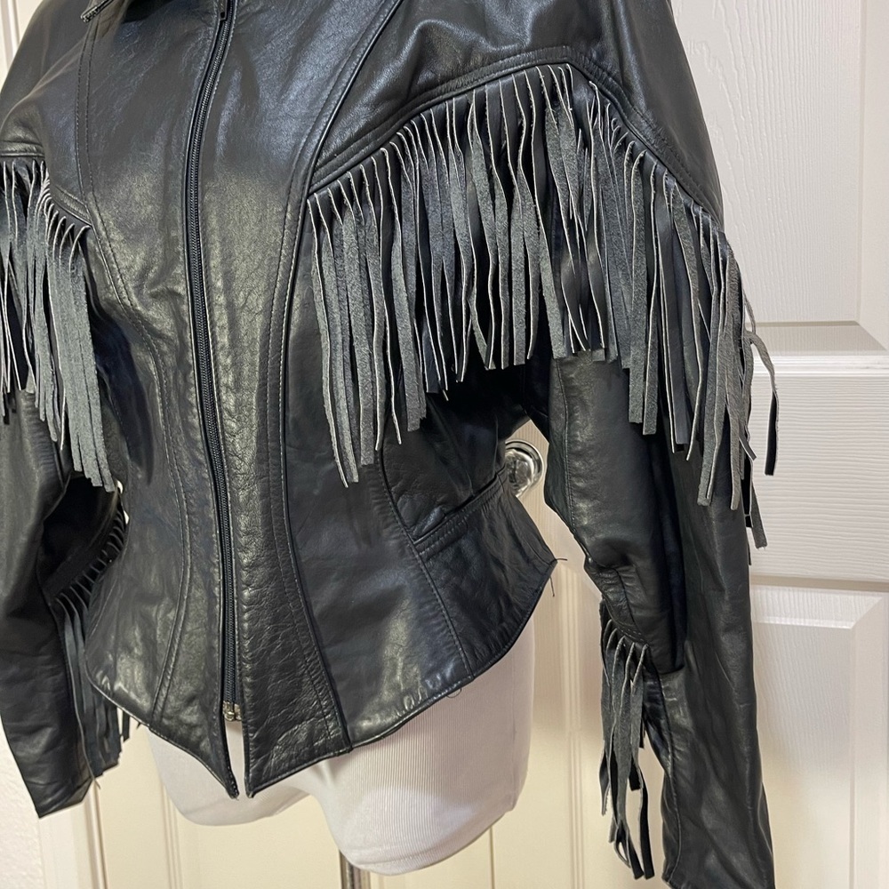 Vintage Phoenix fringe leather jacket - Picture 4 of 8